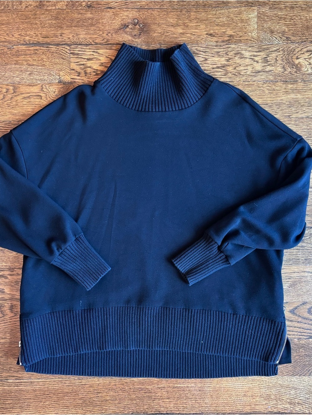 Varley Black DoubleSoft Mock Neck Pullover Sweater | Size Medium